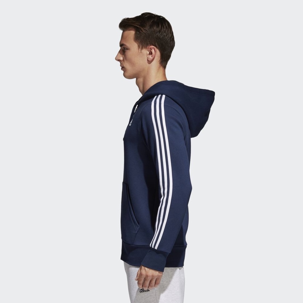 AUTHENTIC ADIDAS FULL ZIP FLEECE NAVY HOODIE S9879